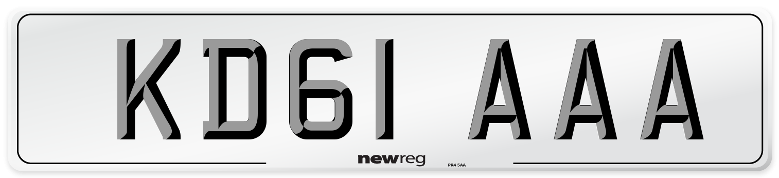 KD61 AAA Number Plate from New Reg